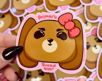 Primaire broodverliezer || Introverte sticker || 3"-sticker || Glanzend ||