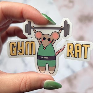 Gym Rat Sticker || Rat || Weightlifting || Powerlifting || Gym Bro ||