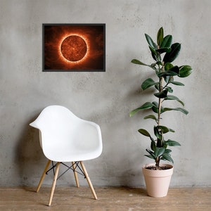 Póster FramFramed, Póster enmarcado de madera del sol, Póster enmarcado de madera, Póster de papel mate, Póster con marco de sol