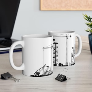 Construction Engineering Ceramic Mug Gift, (11oz, 15oz), Gift Mug for Engineers and Construction Workers, Gift for Him, Graduation Gift