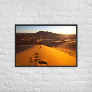 Póster enmarcado, Póster enmarcado de madera del desierto, Póster enmarcado de madera, Póster de papel mate, Póster con marco de sol