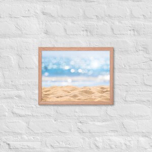 Póster enmarcado, Póster enmarcado de playa, Póster enmarcado de madera, Póster de papel mate