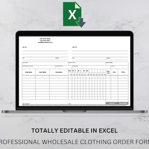Wholesale Clothing Order Form Template | INSTANT DOWNLOAD | Fully ...