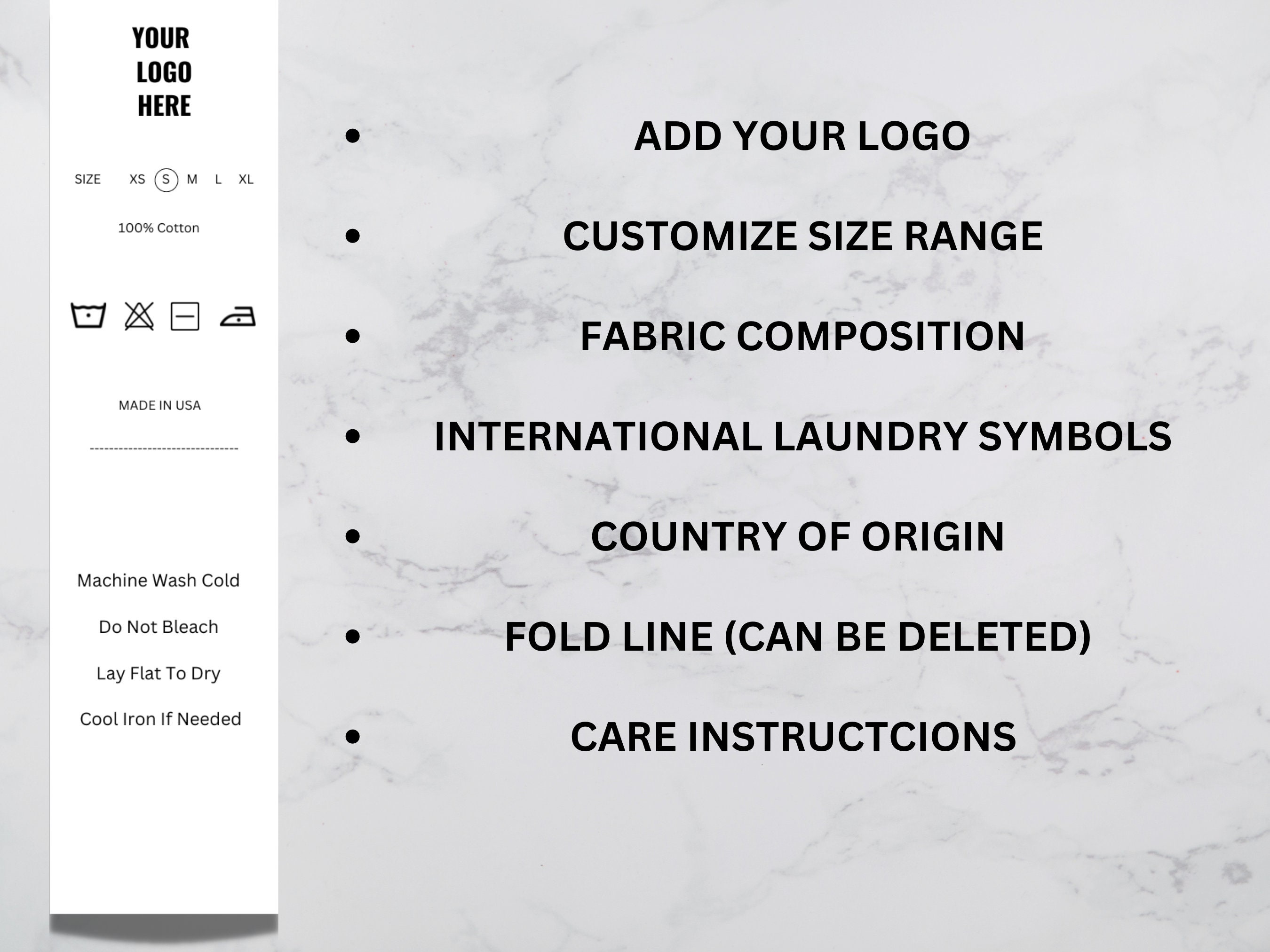Care Label Template INSTANT DOWNLOAD, Care Instructions, Care Tag Care Label Template INSTANT DOWNLOAD, Care Instructions, Care Tag