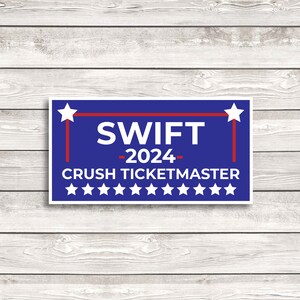 Ticketmaster Sticker Taylor 2024 Bumper Sticker - Etsy
