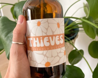 Thieves Cleaner Label | Funky Flower Hippie