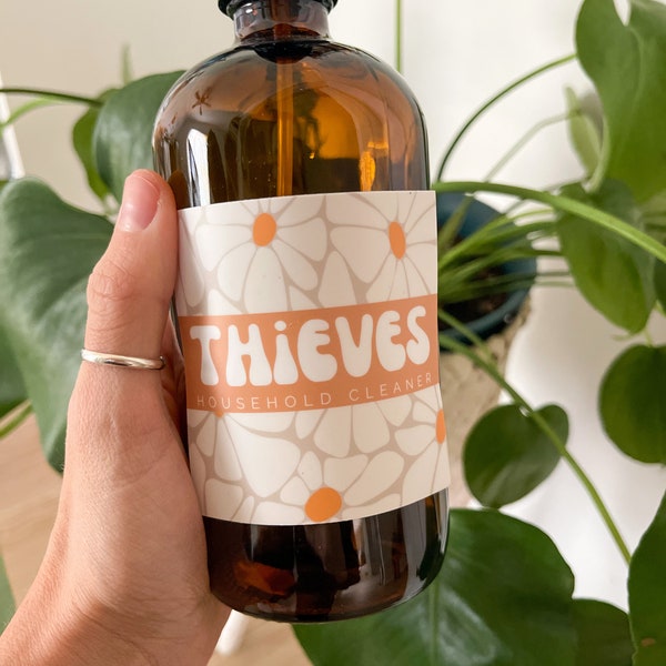 Thieves Cleaner Label | Funky Flower Hippie