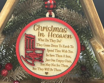 Christmas in Heaven Red Chair Ornament