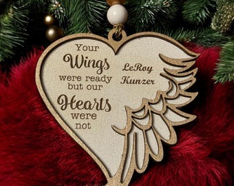 Personalized Memorial Wing Ornament