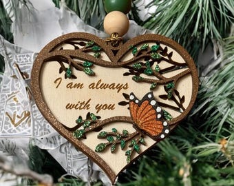 Memorial Heart Butterfly Ornament