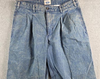 Dockers Pleated Pants Women W30 L29 Blue Acid Wash High Rise Tapered 84780-0005