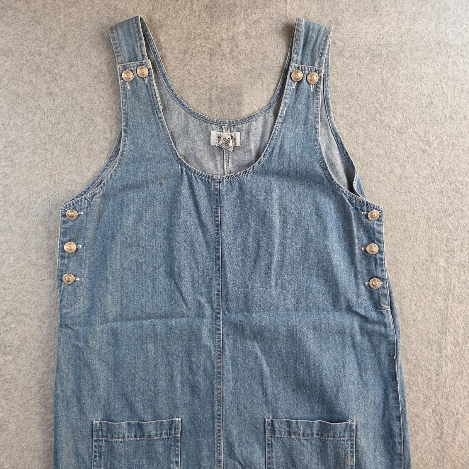 chinese dress ladies Women Blue Midi Linen Pinafore Dress 3844 – Xiaolizi main image 1