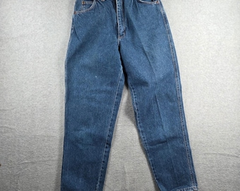 Congo Jeans Vintage Tapered Leg Women 12 Blue High Waisted Cotton Mom Jeans