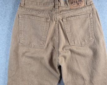 Gap Blue Jeans Women 29 Tan Camel Vintage High Waisted Straight Leg Cotton Pants