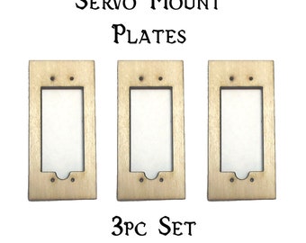 Laser Cut RC Plane Single Servo Mount Bracket 3pc Set