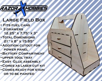 RC Plane Flight Field Box 3 Drawer