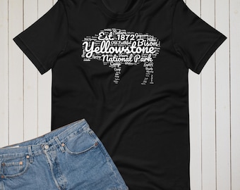 Yellowstone Park Shirt, Yellowstone National Park Shirt, Yellowstone Hiking Shirt, Yellowstone Souvenir, Bison Shirt, Unisex t-shirt