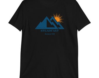 Steadfast Faith Shirt, James 1:12, Christian T shirt, Christian Shirts, Bible Verse,  Christian Tshirts, Religious Gifts