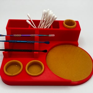 Model X1 Dab Station / Dab Tool Organizer / Dab Mat / Werkzeug Halter / Silikon Schale / Q-Tip Halter / Carb Cap Halter