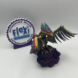 Flexi Phoenix / Articulating Phoenix / Flexi Fidget Toy / Desk Toy / Desk Art / Flexible Item / Sensory Toy / Standing Phoenix / Collectible