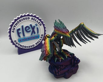 Flexi Phoenix / Articulating Phoenix / Flexi Fidget Toy / Desk Toy / Desk Art / Flexible Item / Sensory Toy / Standing Phoenix / Collectible