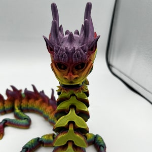 3D Printed Articulating Dragon 27 Inch Flexi Factory Exclusive Sea Dragon  Crystal Dragon Giant Flexible Fidget Toy Articulated Cinderwing 