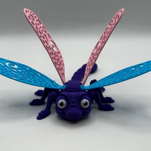 Flexi Dragonfly / Gelenklibelle / Flexi Bug / 3D gedruckte Libelle / Sensorisches Spielzeug / Schreibtischdekoration / Personalisierbar