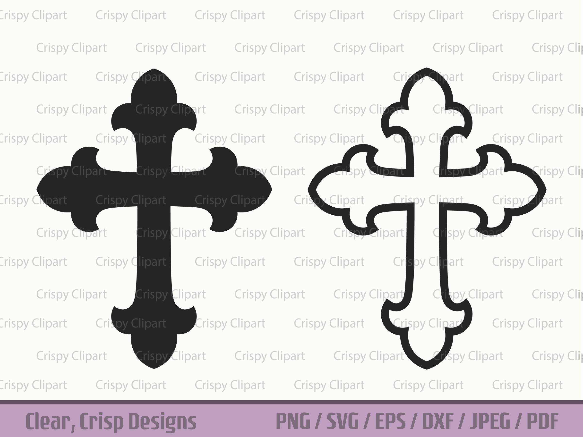 fancy cross silhouette