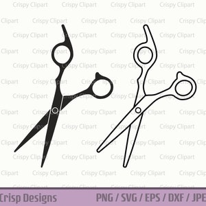 Hairdresser Scissors Silhouette SVG, Professional Hair Cutting Shears Clipart, Barber Shears Cut File, Hair Stylist Grooming Scissor Outline