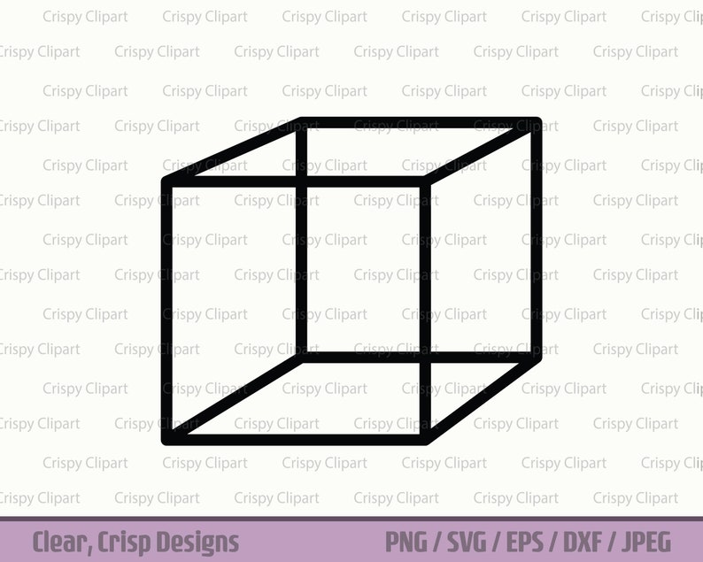 3D Cube SVG Transparent Geometry Shapes Clipart Square Block - Etsy