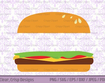 Cheeseburger Monogram Custom Name Personalized Gift Food Monogram Cut File, Hamburger with Cheese Split Monogram Vector Art, Burger Clipart