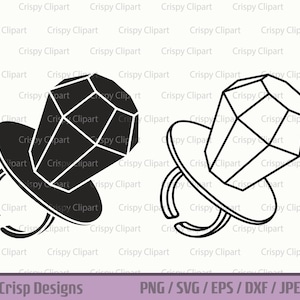 キャンディ リング ポップ SVG、ダイヤモンド リング アウトライン クリップアート、キャンディ ジュエリー ベクター アート カット ファイル、ジャンク フード、誕生日パーティー、ベビー シャワー、1990 年代のキャンディ