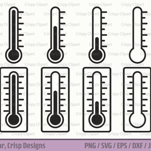 Thermometer SVG, Cut File for Cricut, Temperature, Thermometer PNG, Dxf,  Jpg, Weather, Digital, Thermometer Silhouette, Shape 