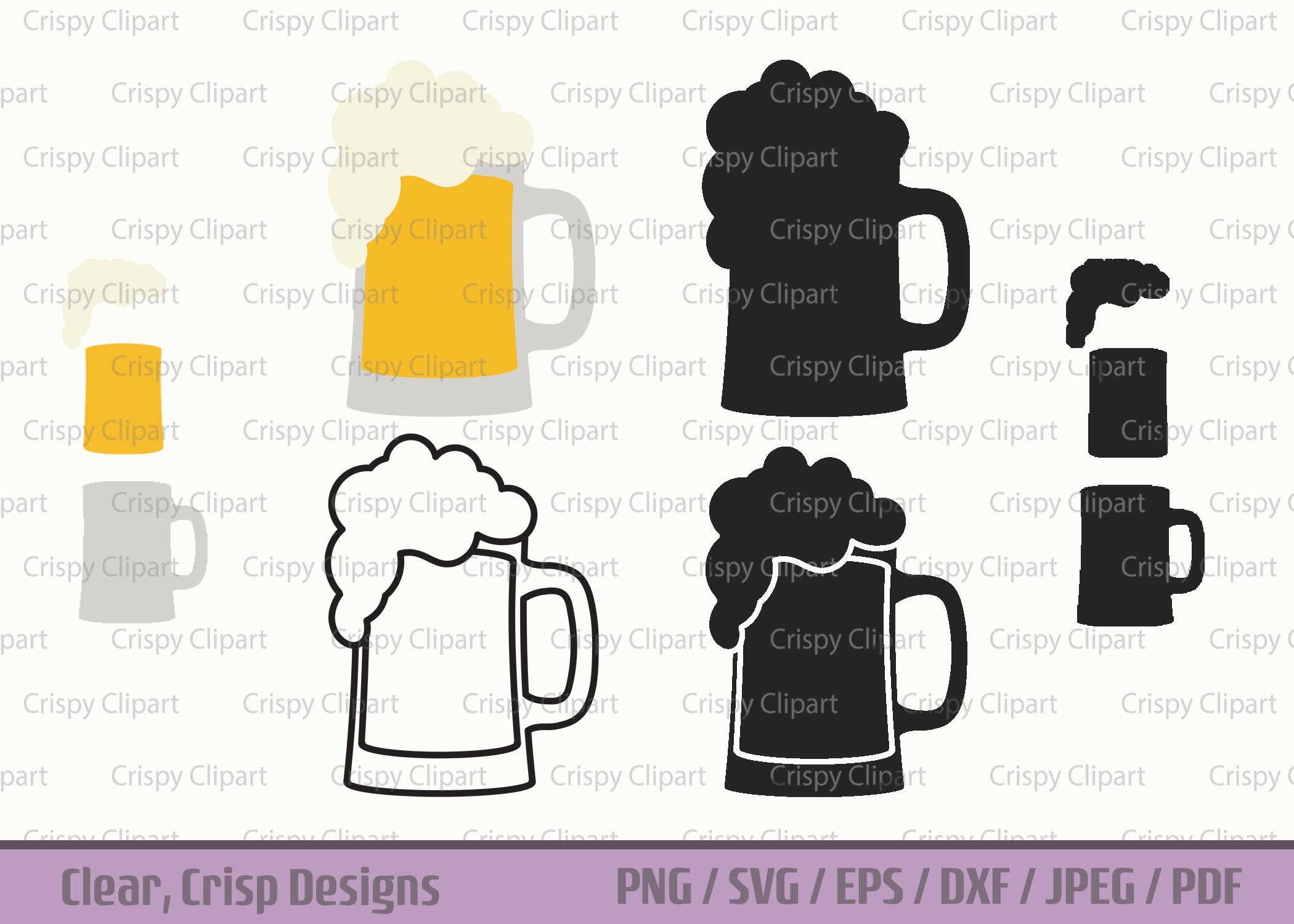 Beer Mug With Foam SVG Beer Pint Clipart Cut File Beer Mug Etsy