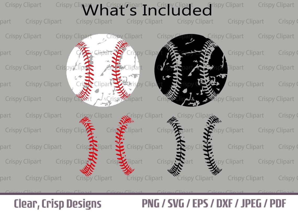 Distressed Baseball SVG Hardball Cut File Summer Sport Vector Art ...