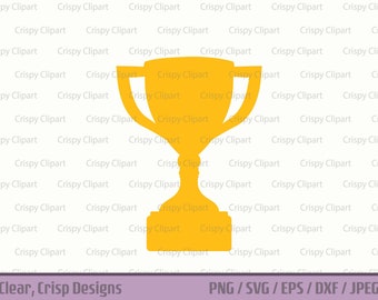 Trophy SVG, Achievement Award Clipart, Participation Prize Cut File, Tournament Champion, Sports Trophy Cup Vector Art, Winner 1st Place