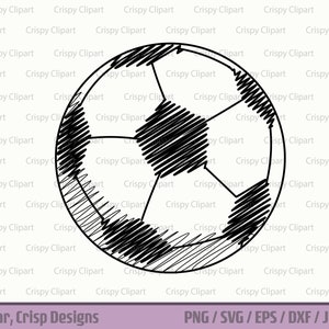 Soccer Ball Clipart, Soccer Vector Art, Sports Ball Cut File, European Football, Football Clipart