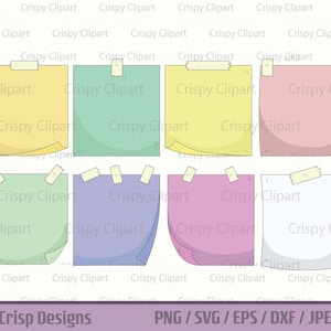 Opmerking papier clipart, notitie papier met tape vector kunst, opmerking aan zelf PNG, herinnering notities SVG, vierkant papier notitieblok met plakband clipart