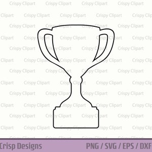 Contorno de troféu SVG, clipart de prêmio de conquista, arquivo de corte de prêmio de participação, campeão de torneio, copa vencedora de evento esportivo arte vetorial
