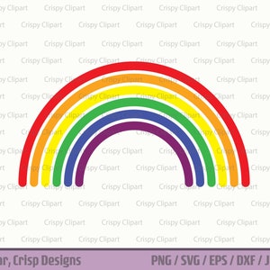 Rainbow Clipart, Rainbow SVG Cut File, Weather Vector Art, Traditional Rainbow Colours, Colour Spectrum, Digital Instant Download