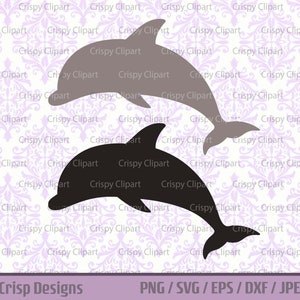 Dolfijn silhouet clipart, fles neus dolfijn SVG, aquatische zeezoogdieren, bruinvis vector kunst, springende dolfijn, springen, vis, oceaanleven