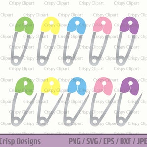 Quality Nappy Pins Baby Safety Snap Lock Metal Cap Diaper Pins in 3 Colours  