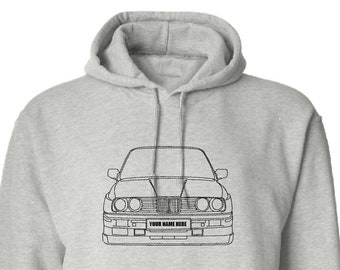BMW E30 Hoodie, Embroidered E30 Hoodie, Classic BMW Hoodie, E30 Hoodie, E30 M3, Classic Car Hoodie