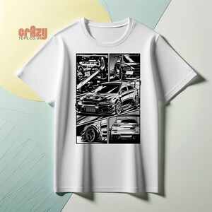 Men's Mitsubishi Evo 8 2003 Retro T-Shirt - Quality Cotton Tee Car Enthusiast Gift