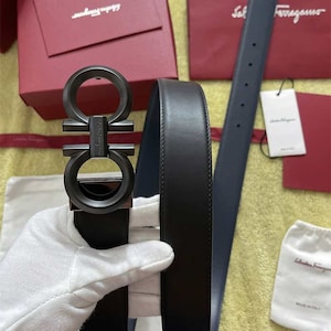 35mm reversible leather belt - Ferragamo - Men