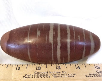 5.5 inch Lingam Stone Narmada Shiva Linga Brown