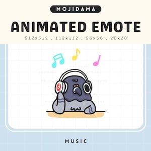 Silly Pigeon Chill Emotes Twitch Animated Vibe Music Cozy Gaming Cute Bird Vtuber Animation Chibi Gaming Stream Kawaii Emote Discord Emoji