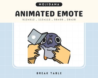 Animación de emoticones de paloma para Twitch: adorables emoticones kawaii de pájaro chibi para OBS, YouTube, Discord, Kick y Vtuber