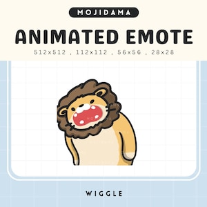 Lion Twitch Emotes Animation Wiggle Cute Chibi Animated King Stream Dance Kawaii Emote Vtuber Live Discord Kick Emot Funny Live Emoji