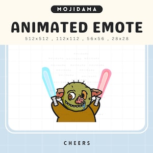 Goblin Halloween Jubel Twitch Emotes Spooky Geist Scary Animierte Cheers GG Hype Emote Animation Vtuber Live Stream Gaming Discord Youtube